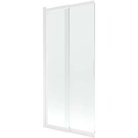 Mexen Fox 2-panel sliding bath screen 85 x 150 cm, transparent, white - 891-085-002-20-00