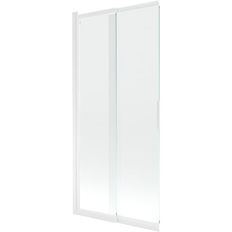 Mexen Fox two-panel sliding bathtub screen 85 x 150 cm, transparent, white - 891-085-002-20-00