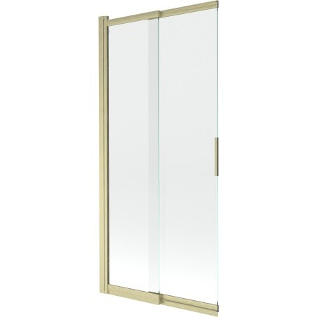 Mexen Fox 2-panel Sliding Shower Screen 85 x 150 cm, Transparent, Brushed Gold - 891-085-002-55-00