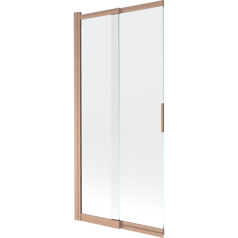 Mexen Fox 2-wing sliding bath screen 85 x 150 cm, transparent, brushed copper - 891-085-002-65-00