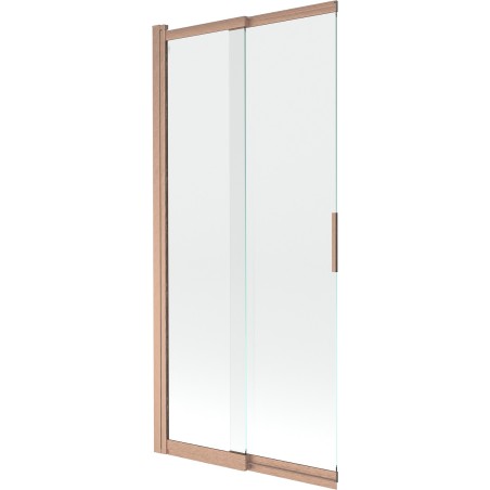 Mexen Fox 2-wing sliding bath screen 85 x 150 cm, transparent, brushed copper - 891-085-002-65-00