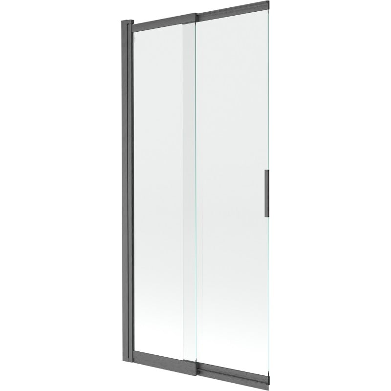 Mexen Fox 2-wing Sliding Shower Screen 85 x 150 cm, Transparent, Brushed Gun Gray - 891-085-002-66-00
