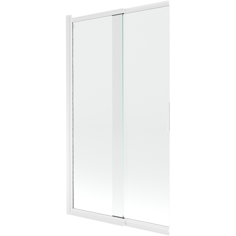 Mexen Fox 2-wing sliding bath screen 100 x 150 cm, transparent, white - 891-100-002-20-00