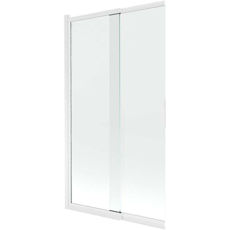 Mexen Fox 2-wing sliding bathtub screen 100 x 150 cm, transparent, white - 891-100-002-20-00