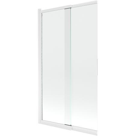Mexen Fox 2-wing sliding bath screen 100 x 150 cm, transparent, white - 891-100-002-20-00