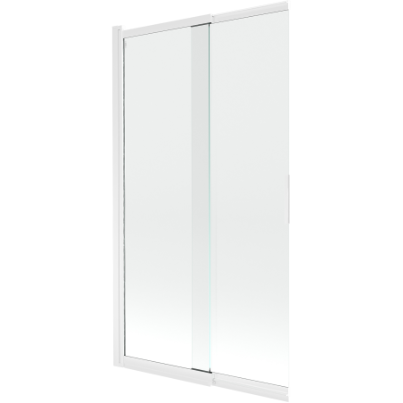 Mexen Fox 2-wing sliding bathtub screen 100 x 150 cm, transparent, white - 891-100-002-20-00