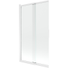 Mexen Fox 2-wing sliding bathtub screen 100 x 150 cm, transparent, white - 891-100-002-20-00