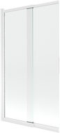 Mexen Fox 2-wing sliding bath screen 100 x 150 cm, transparent, white - 891-100-002-20-00