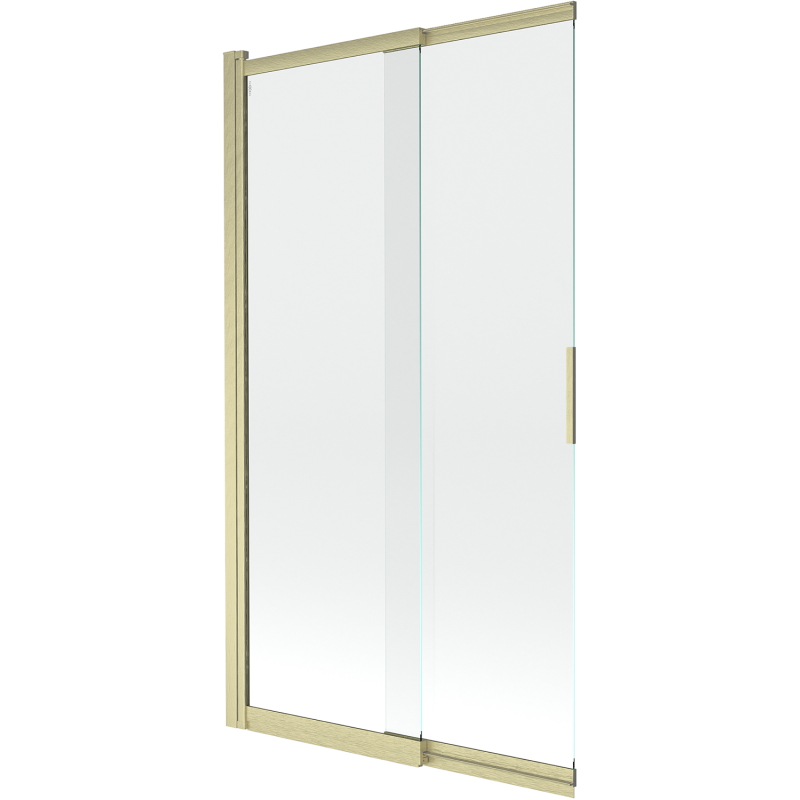 Mexen Fox 2-wing sliding bathtub screen 100 x 150 cm, transparent, brushed gold - 891-100-002-55-00