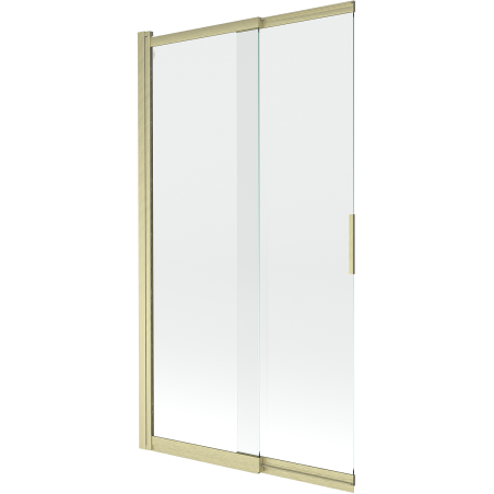 Mexen Fox 2-wing sliding bathtub screen 100 x 150 cm, transparent, brushed gold - 891-100-002-55-00