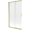 Mexen Fox 2-leaf sliding bath screen 100 x 150 cm, transparent, brushed gold - 891-100-002-55-00