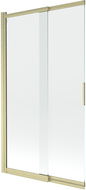 Mexen Fox 2-wing sliding bathtub screen 100 x 150 cm, transparent, brushed gold - 891-100-002-55-00