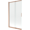 Mexen Fox 2-wing sliding bath screen 100 x 150 cm, transparent, brushed copper - 891-100-002-65-00