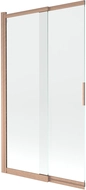 Mexen Fox 2-wing sliding bath screen 100 x 150 cm, transparent, brushed copper - 891-100-002-65-00