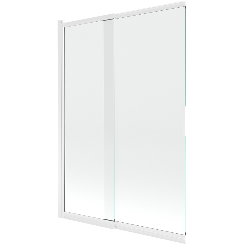 Mexen Fox two-wing sliding bath screen 120 x 150 cm, transparent, white - 891-120-002-20-00