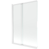 Mexen Fox 2-wing sliding shower screen 120 x 150 cm, transparent, white - 891-120-002-20-00