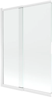 Mexen Fox two-wing sliding bath screen 120 x 150 cm, transparent, white - 891-120-002-20-00