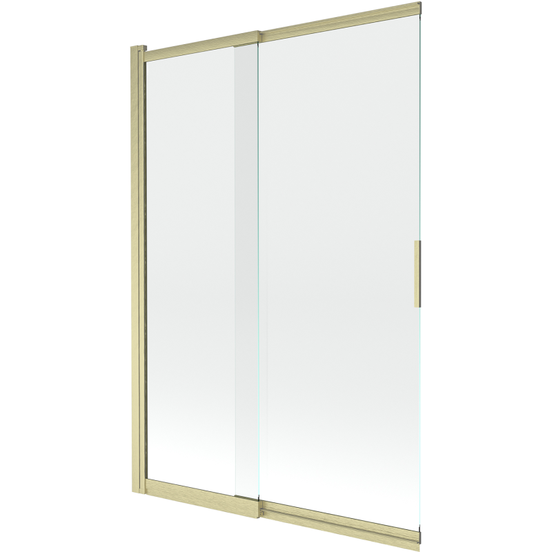 Mexen Fox shower screen 2-wing sliding 120 x 150 cm, transparent, brushed gold - 891-120-002-55-00
