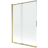 Mexen Fox shower screen 2-wing sliding 120 x 150 cm, transparent, brushed gold - 891-120-002-55-00