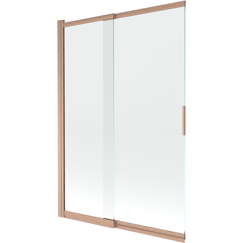 Mexen Fox 2-wing sliding shower screen 120 x 150 cm, transparent, brushed copper - 891-120-002-65-00