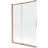 Mexen Fox 2-wing sliding shower screen 120 x 150 cm, transparent, brushed copper - 891-120-002-65-00