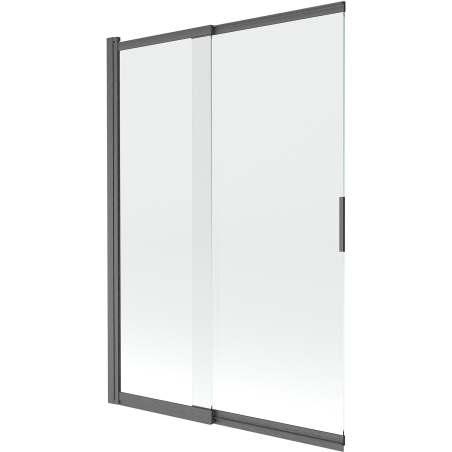 Mexen Fox shower screen 2-panel sliding 120 x 150 cm, transparent, brushed gun gray - 891-120-002-66-00