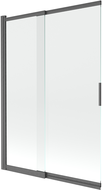 Mexen Fox shower screen 2-panel sliding 120 x 150 cm, transparent, brushed gun gray - 891-120-002-66-00