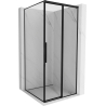 Mexen Rox Sliding Shower Enclosure Right 90 x 90 cm, Black Frame, Black - 8C2-090-090-70-70-P