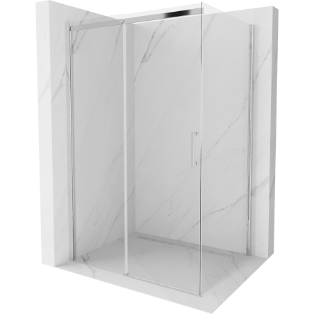 Mexen Omega sliding shower cabin 100 x 80 cm, transparent, chrome - 825-100-080-01-00