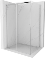 Mexen Omega extendable shower cubicle 100 x 80 cm, Transparent, Chrome - 825-100-080-01-00