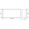 Mexen X-Wall-R niche shelf with flange 30 x 20 cm, brushed copper - 19C0302010