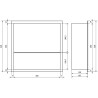 Mexen X-Wall-R recessed shelf with flange and shelf 30 x 30 cm, brushed copper - 19C0303010S