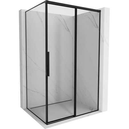 Mexen Rox sliding shower cabin right 135 x 95 cm, black frame, black - 8C2-135-095-70-70-P