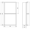 Mexen X-Wall-R niche shelf with flange and shelf 60 x 30 cm, brushed copper - 19C0603010S