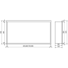 Mexen X-Wall-R recessed shelf with flange 75 x 30 cm, brushed copper - 19C0753010