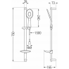 Mexen DB73 adjustable shower set, black - 785734584-70