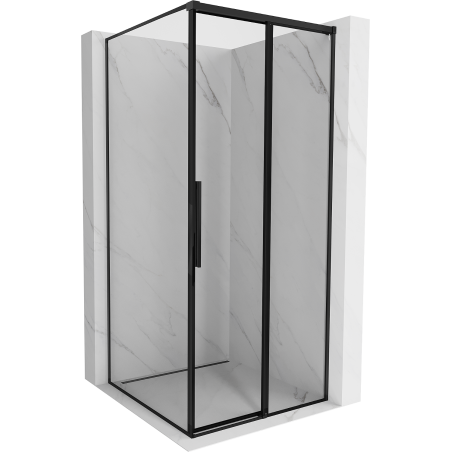 Mexen Rox right sliding shower cabin 100 x 100 cm, black frame, black - 8C2-100-100-70-70-P