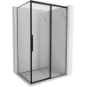Mexen Rox Right Sliding Shower Enclosure 155 x 100 cm, Black Frame, Black - 8C2-155-100-70-70-P
