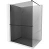 Mexen Kioto+ shower wall with shelf Walk-in 100 x 200 cm, graphite, black - 800-100-121-70-40