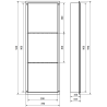 Mexen X-Wall-NR recessed shelf without flange with shelf 90 x 30 cm, brushed copper - 19C1903010S