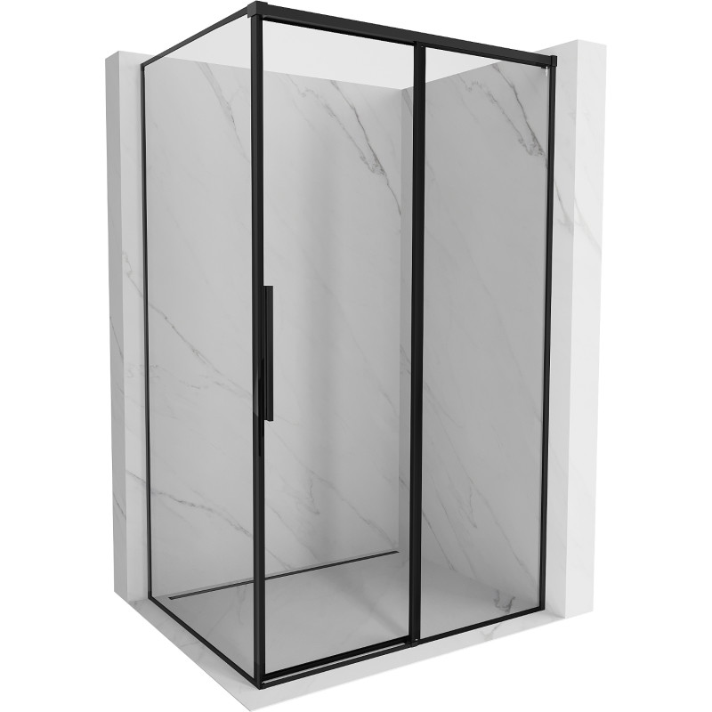 Mexen Rox sliding shower cabin right 115 x 120 cm, black frame, black - 8C2-115-120-70-70-P