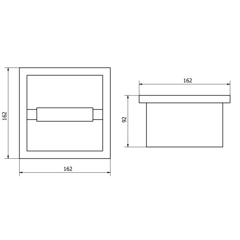Mexen X-Wall-P toilet paper holder, brushed gun gray - 19E3