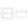 Mexen X-Wall-P toilet paper holder, brushed gun gray - 19E3
