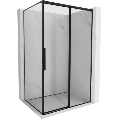 Mexen Rox sliding shower enclosure right 140 x 120 cm, black frame, black - 8C2-140-120-70-70-P