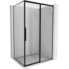 Mexen Rox sliding shower enclosure right 140 x 120 cm, black frame, black - 8C2-140-120-70-70-P