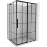 Mexen Rox L right sliding shower cabin 90 x 95 cm, black grid, black - 8C2L-090-095-70-77-P