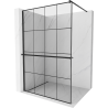 Mexen Kioto+ shower screen with shelf Walk-in 140 x 200 cm, black grid, black - 800-140-121-70-77