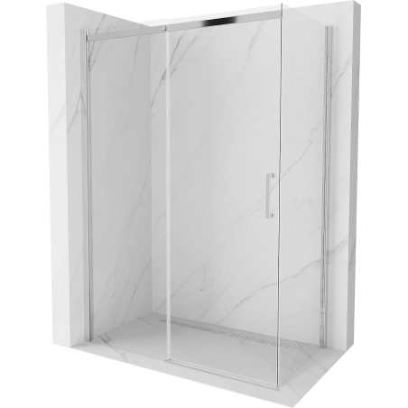 Mexen Omega extendable shower cubicle 140 x 80 cm, Transparent, Chrome - 825-140-080-01-00