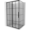 Mexen Rox sliding shower enclosure left 130 x 75 cm, black grid, black - 8C2-130-075-70-77-L
