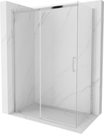 Mexen Omega 160 x 80 cm Sliding Shower Enclosure, Transparent, Chrome - 825-160-080-01-00